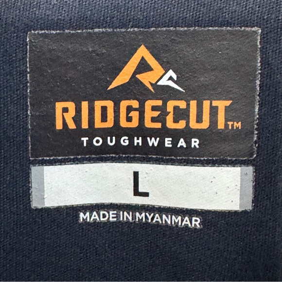 Ridgecut Men’s L Red Plaid Flannel Long Sleeve Cotton Shirt - Picture 3 of 5